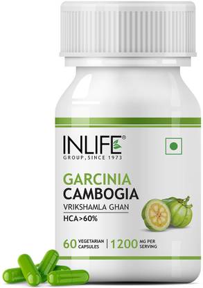 INLIFE Garcinia Cambogia Slim Weight Loss Fat Burner Supplement,60 Veg Capsules