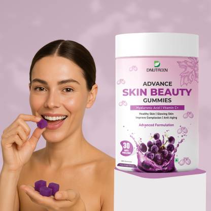 DNUTRIXN Advance Skin Beauty Gummies | Advanced Formulation | Glowing Skin, Complexion +