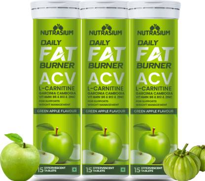 NUTRASIUM Daily Fat Burner, L-Carnitine, ACV, Garcinia Combogia,Turn Fat Into Energy