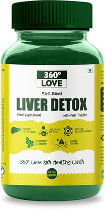 360 LOVE Plant Based Liver Detox Supplement Supports Liver Health & Boosts Metabolism