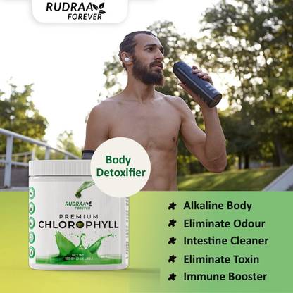 RUDRAA FOREVER Premium Chlorophyll 100gm Vegan| Immunity Booster & Detox | Superfood