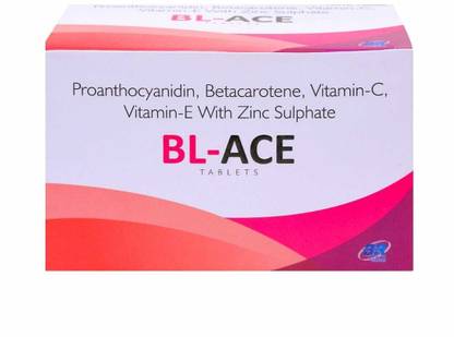 BL ACE Multivitamin Tablet with PROANTHOCYNIDIN,VIT. C & E, BETACAROTENE,&ZINC SULPHATE