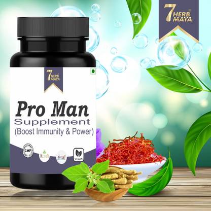 7Herbmaya Pro Man Testosterone Booster Supplement for Men Plant-Based Protein