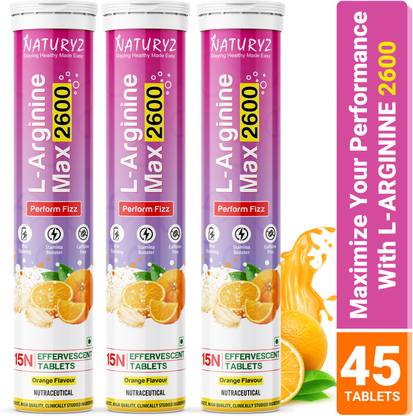 NATURYZ L-Arginine Max 2600 Boost Stamina Increase Blood Flow & Improve Performance