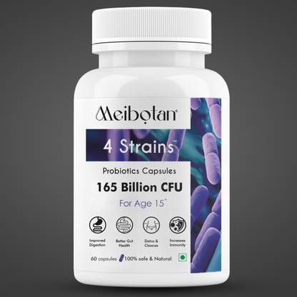 MEIBOTAN Probiotics 4 strains 165 bn CFU for age 40+ improves gut health & constipation