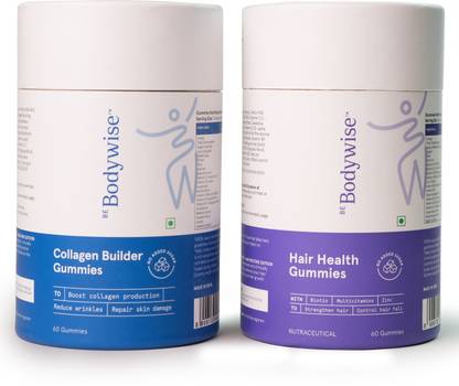 Be Bodywise Hair & Skin Nourish Kit | With Biotin & Vitamin C | 2 Months Pack