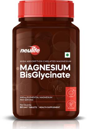 Neulife Magnesium Bisglycinate High Absorption-High Potency Formula(60tabs)