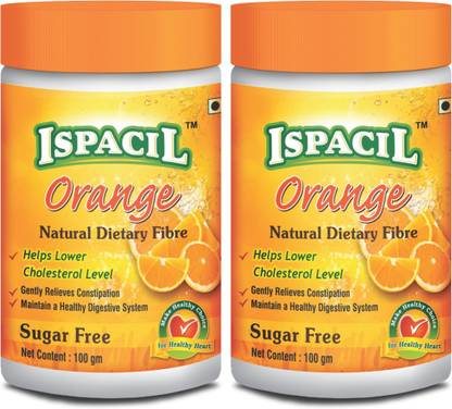 Ispacil Lite Orange Flavoured Isabgul Husk/Psyllium Husk (Pack of 2)