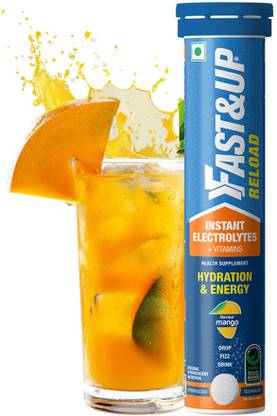 FAST&UP Reload Electrolytes-Hydration With Instant Energy Formula-Energy Drink-Mango