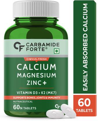 CARBAMIDE FORTE Calcium Magnesium Zinc Tablets for Women & Men | Bone Health Supplement