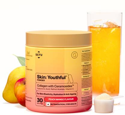 SETU Skin: Youthful Collagen Powder| Improves Skin Hydration, Elasticity & Texture