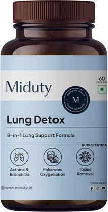 Miduty Lung Detox - Lung Cleanse Supplement - NAC - Curcumin - Respiratory Support