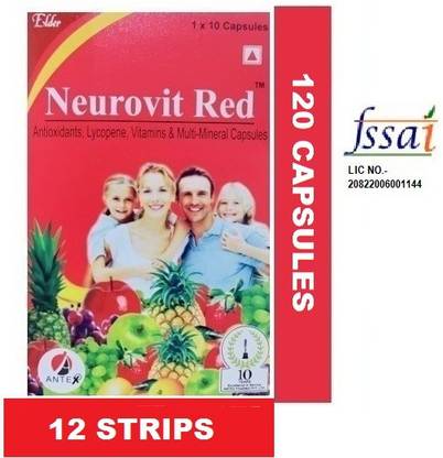 NEUROVIT RED MULTIVITAMIN CAPSULE FOR MEN AND WOMEN (12*10CAPS)