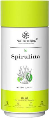 Nutriherbs Spirulina Capsule | Green Super Food for Weight Management & Immunity Booster