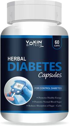 Vokin Biotech Herbal Diabetes 60 Capsules for Control Diabetes | Normalize Blood Sugar