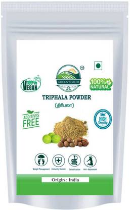 GREEN'S MOM TRIPHALA POWDER 250g (3:2:1 ratio of Amla:Baheda:Harad) for Immunity&Digestion
