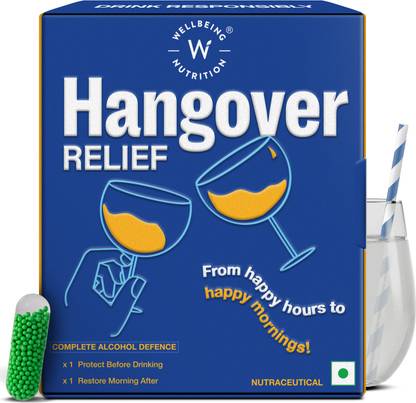 Wellbeing Nutrition Hangover Relief Liver Support, Rapid Hydration, Faster Recovery Capsule & Sachet