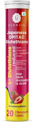 G GLOWSIK - 600mg Japanese Opitac L-Glutathione with Vitamin C for Glowing & Radiance Skin