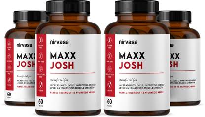 Nirvasa Maxx Josh Tablets with Ashwagandha & Safed Musli | T Boost for Extra Performance
