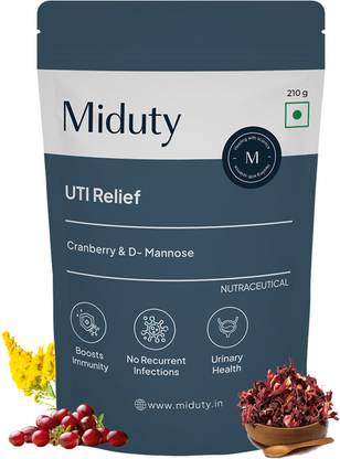 Miduty UTI Relief- D-Mannose-Cranberry Extract-UTI-Infection Support - Immunity-16x