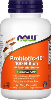 Now Foods Probiotic-10, 100 Billion, 60 Veg Capsules