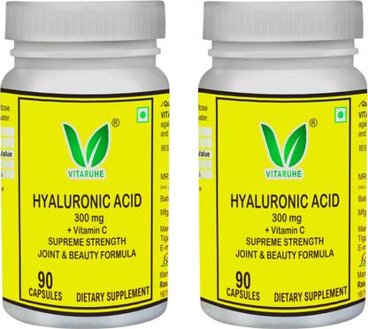 vitaruhe Hyaluronic Acid Capsules High Dosage, 300 mg Per Capsule, Vegan, Low Molecular