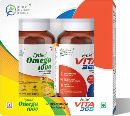 FYTIKA HEALTHCARE PRODUCTS Vita 365 & Omega 1000 Combo Pack for Overall Health