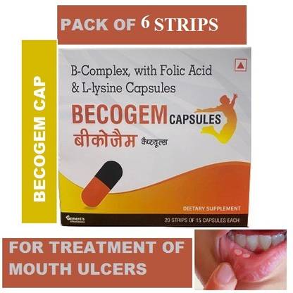 gementis BECOGEM CAPSULE SAME AS BECOSULE FOR TREATING MOUTH ULCERS (6*15CAPS)