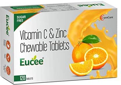 Eucee Vitamin C chewable Tablets 500 mg-Immunity-antioxidant (Orange)