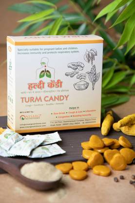 NISARG NUTRITION Turm Candy Turmeric Lozenges | Immunity Lozenges | Cough Lozenges
