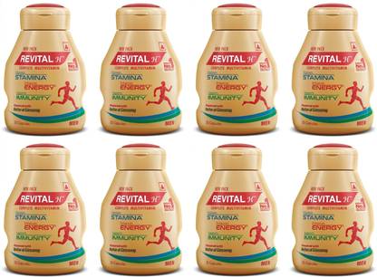 Revital Multivitamin For Men With Natural Ginseng, Zinc,30 Capsule x Pack of 8