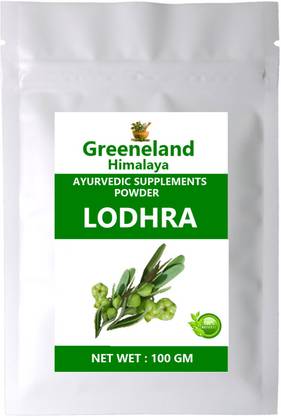 GREENELAND Natural LODHRA POWDER ( Symplocos Racemosa ) 100 GM
