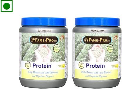 RichHealth Nutrifarm PiFame Pro300 100% Vegan Sugarfree Non-GMO Soya Protein with Digestive Enzymes Plant-Based Protein