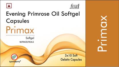 LyonsBarry Primax Capsule Evening Primrose Oil for Skin Reduce Acne Aging PMS Hot Flashes