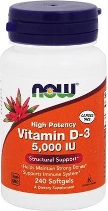 now Vitamin D3 - 5000 IU 240 softgels
