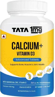 TATA 1mg Calcium + D3 Tablet for better absorption Of Calcium, Joint Health & Immunity