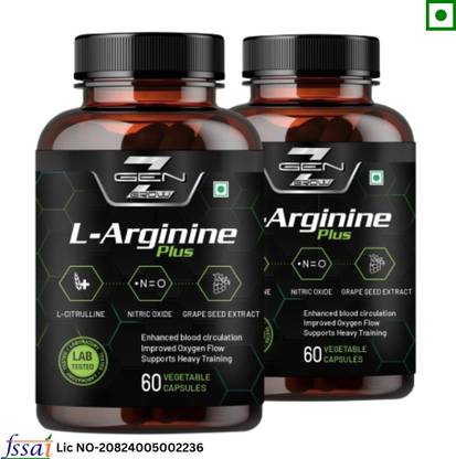 GenZ grow L-Arginine Plus Supplement 1600mg Per Serving | pre workout supplement