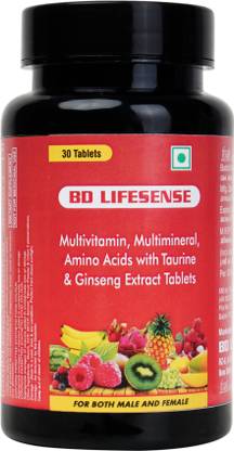 B D LIFESENSE Multivitamin Health Booster- With Herbal Extracts and Minerals 30 Capsules