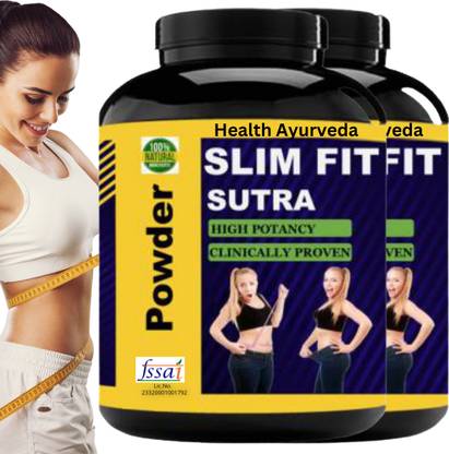 Health Ayurveda Slim Fit Sutra, Body Weight Control, Body Fat, Flavor Vanilla, Pack of 2