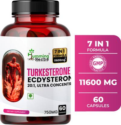 Humming Herbs Turkesterone with Tribulus Terrestris 11600MG - Muscle Growth & Memory Support