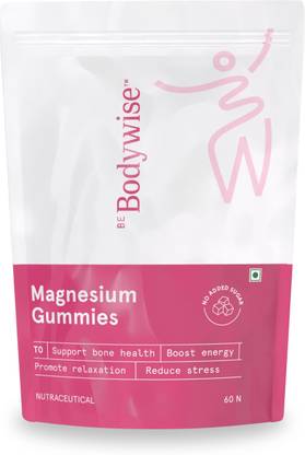 Be Bodywise 500 mg Magnesium Glycinate Gummies| Improves Sleep,Reduce Stress &Muscle Fatigue