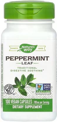 Nature's Way Peppermint Leaf, 350 mg, 100 Vegetarian Capsules