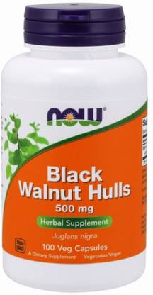 Now Foods Black Walnut Hulls, 500 mg