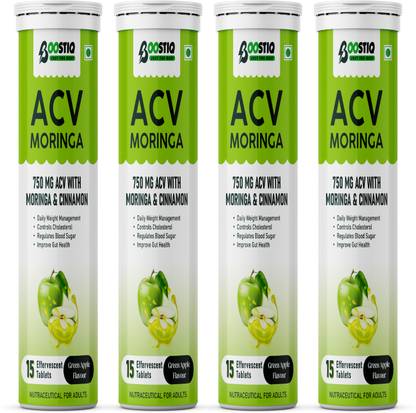 boostiq ACV Moringa (Green Apple)To Control Cravings, Apple Cider Vinegar,No Added Sugar