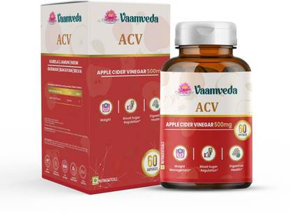 Vaamveda ACV Capsules for Weight Loss Management Apple Cider Vinegar Tablet for Men Women