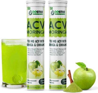 boostiq ACV Moringa (Green Apple)To Control Cravings, Apple Cider Vinegar,No Added Sugar