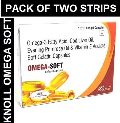 Knoll OMEGA SOFT OMEGA 3 + COD LIVER OIL + VITAMIN E CAPSULE (ONE STRIP)