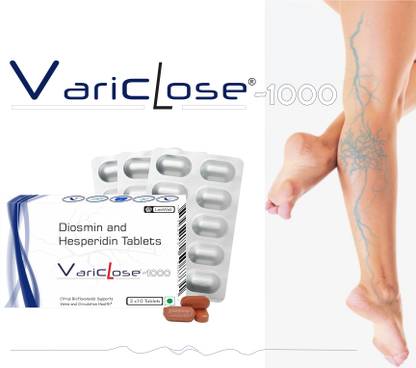 variclose 1000 Blood Vessels Poor Circulations | Diosmin 900, Hesperidin 100 Supplement