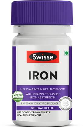 Swisse Ultiboost Iron Supplement with Vitamin C,VitaminB6 &Vitamin B12