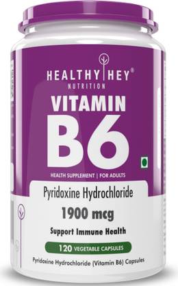 HealthyHey Nutrition Vitamin B6 Pyridoxine - Veg. Capsules